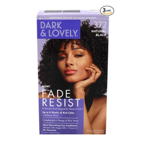 Dark & Lovely Sft Shn #372 Blk Kit , Kit