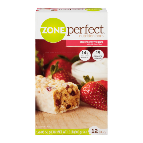 Zone Perfect Nutrition Bar Strawberry Yogurt 12 Ct , Nutrition Bar