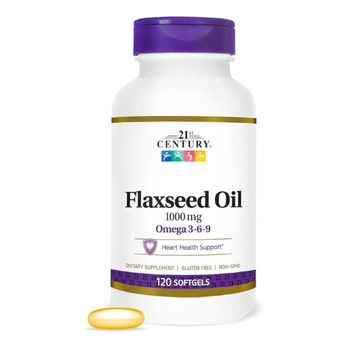 21st Century Flaxseed Oil 1000mg Softgels 120 Ct , Gelcap