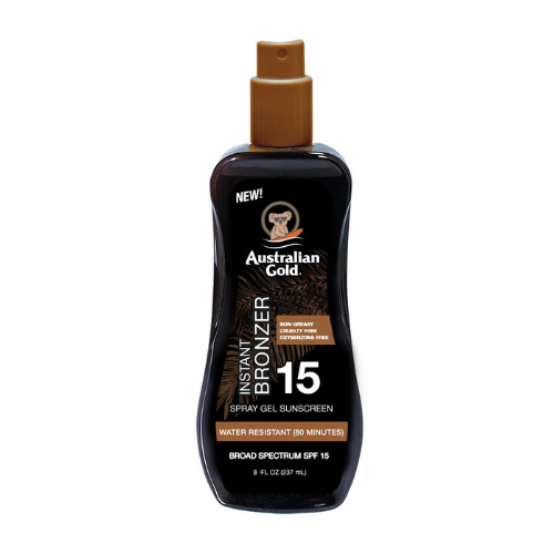 Australian Gold Instant Bronzer Sunscreen Spf15 Spray Gel 8 Oz , Spray Non-medical