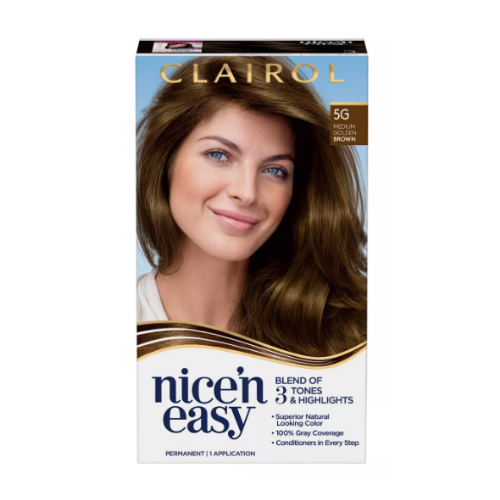 Clairol Nice 'n Easy Haircolor 117 Medium Golden Brown , Kit