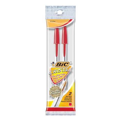 Bic Cristal Pens Red 12x2 , Each