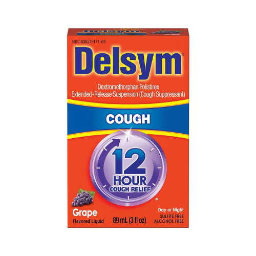 Delsym Cough Suppressant 12 Hour Liquid Grape 3 Oz , Suspension (No Drops)