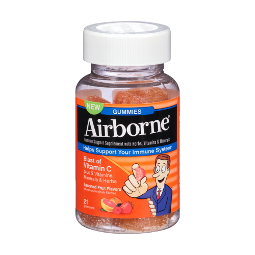 Airborne Immune Support Gummies Assorted Fruit 21 Ct , Chewable