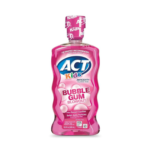 Act Kids Anticavity Fluoride Rinse Bubblegum Blowout 18 Oz , Mouthwash