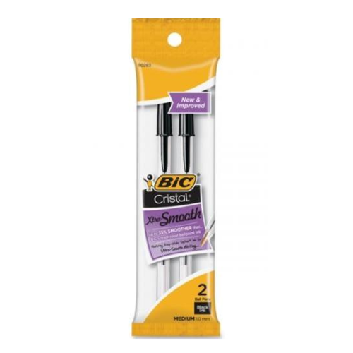 Bic Cristal Pens Black 12x2 , Each