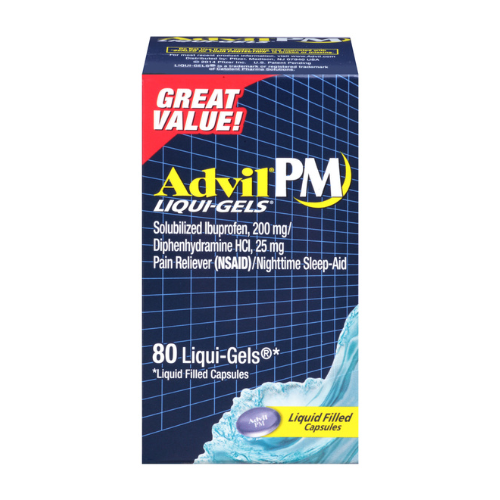 Advil Pm 200mg Liqui-gels 80 Ct , Gelcap