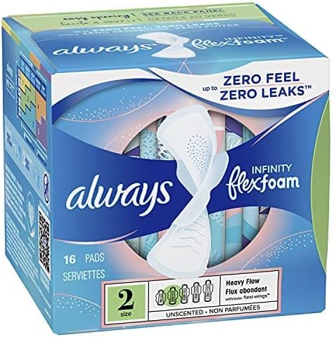 Always Infinity Pads With Flexi-wings Unscented Heavy 16 Ct (To Receive Case Equivalent Order 12) , Pads-absorbent