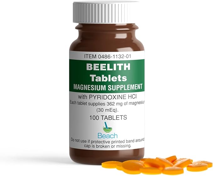 Beelith Tablets Magnesium Supplement with and pyridoxine Hcl - 100 Each
