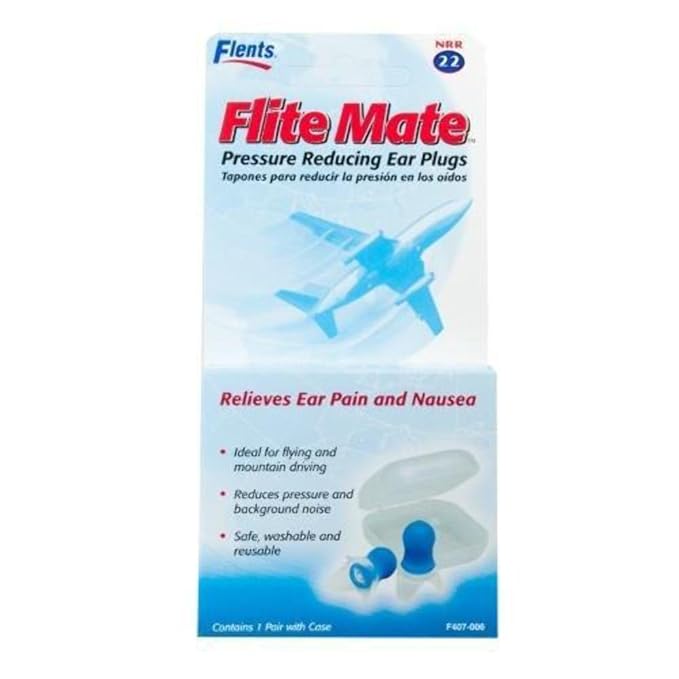 FliteMate Pressure Reducing Ear Plugs w/ Case, 1 pair , Each