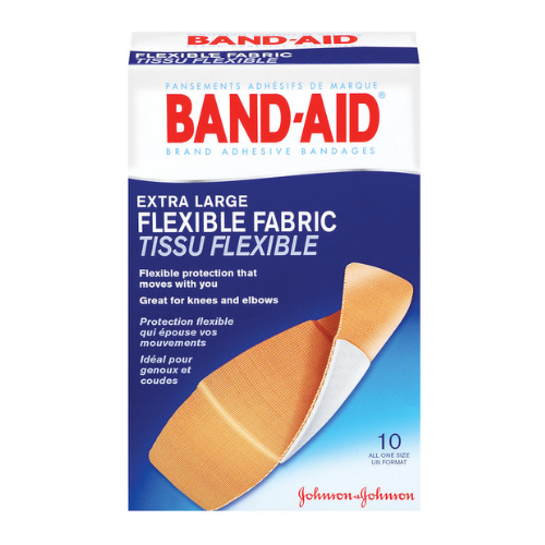 Band-aid Adhesive Bandages Flex Fabric Extra Large 10 Ct , Adhesive Patches
