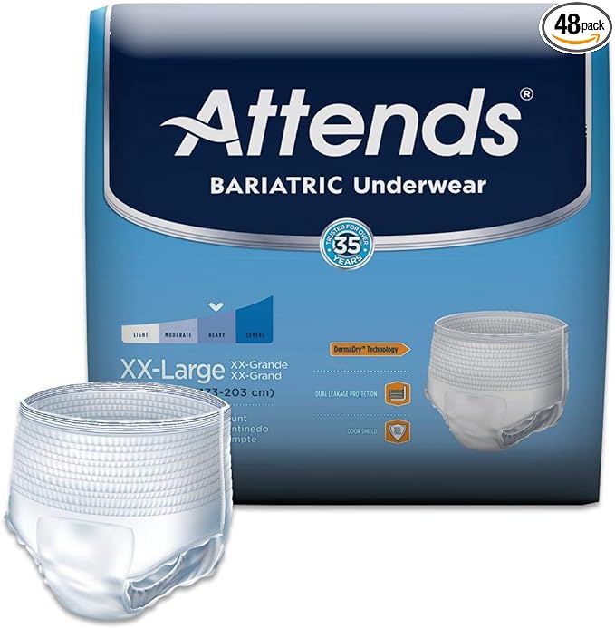 Attends Bariatric Briefs Xx Large 4 X 12 Ct Hcpcs: T4543 , Briefs