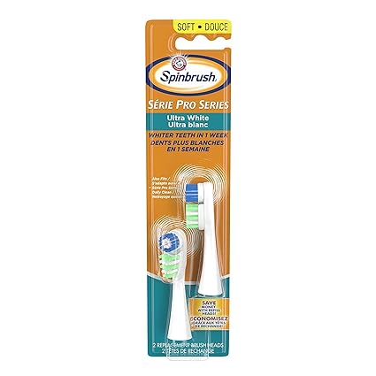 Arm & Hammer Spinbrush Pro White Replacement Heads Soft 2 Ct , Each