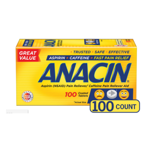 Anacin Pain Relief Tablets 100 Ct , Tablets