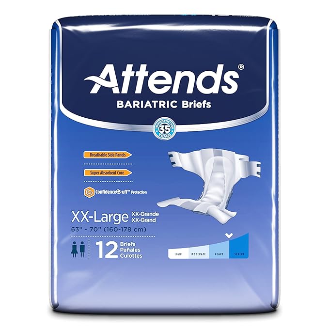 Attends Bariatric Underwear Xx-large 4 X 12 Ct Hcpcs: T4544 , Briefs