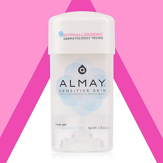 Almay Antiperspirant & Deodorant Clear Gel Fragrance Free 2.25 Oz , Sticks