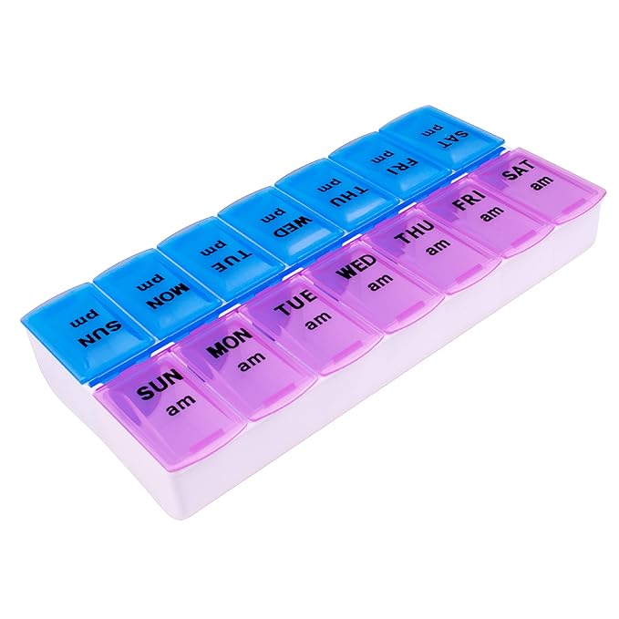 Apex Pill Organizer Twice-a-day Weekly Box , Each