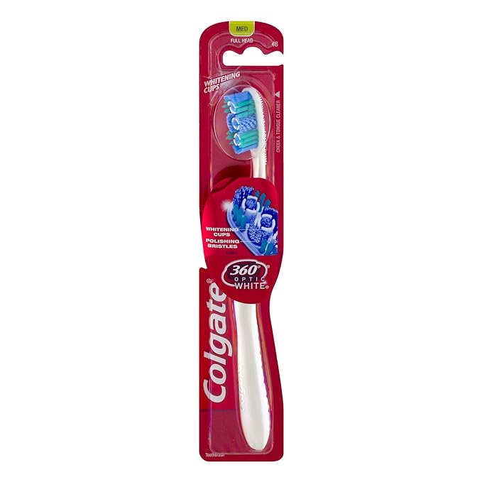 Colgate 360° Optic White Toothbrush Medium 1 Ct , Each