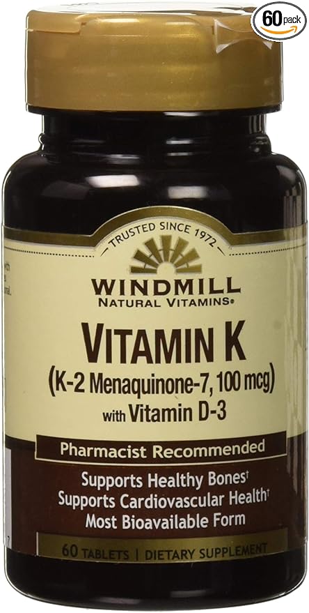 Vitamin K2 (MK7) with Vitamin D3 60 Tablets