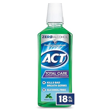 Act Total Care Mouthwash Fresh Mint 18 Oz , Mouthwash