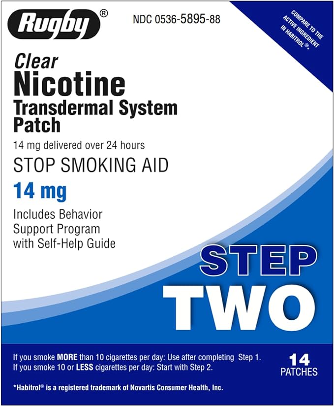 Rugby Clear Nicotine Transdermal System 14mg