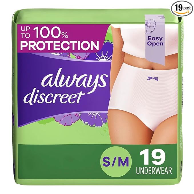 Always Discreet Briefs Maximum Small/medium 19 Ct (To Receive Case Equivalent Order 3) , Briefs