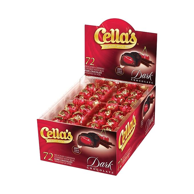 Cella's Covrd Cherry Dark Choc 72 Pc , Each