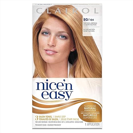 Clairol Nice 'n Easy Haircolor 104 Medium Golden Blonde , Kit