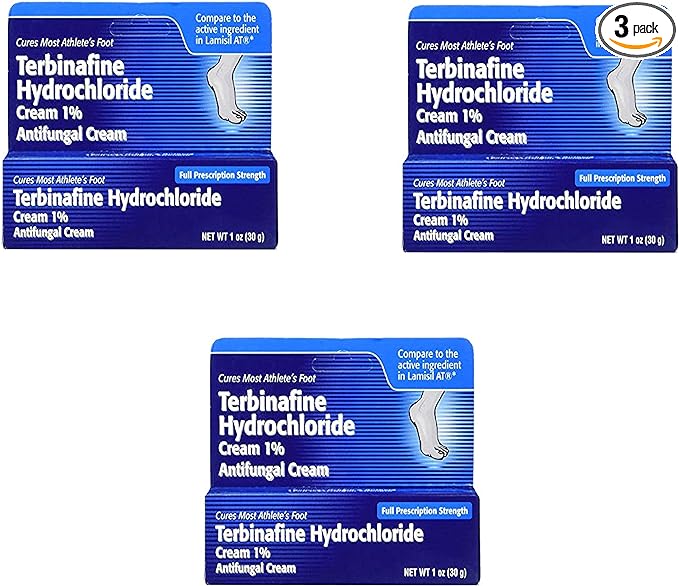 Terbinafine Hydrochloride AntiFungal Cream 1% (1 oz.) (3 Pack)