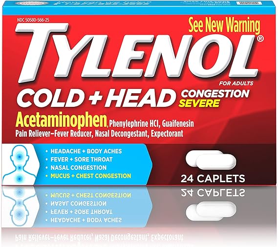 Tylenol Cold Congestion 200-5-325mg 24 Ct , Tablets