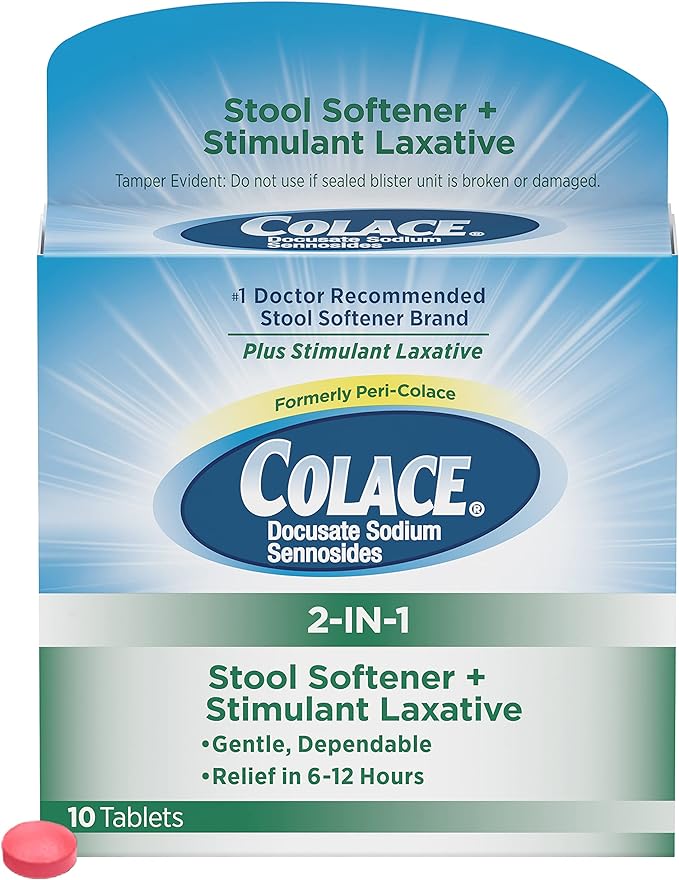Colace 2-in-1 Tablets 10 Ct , Tablets