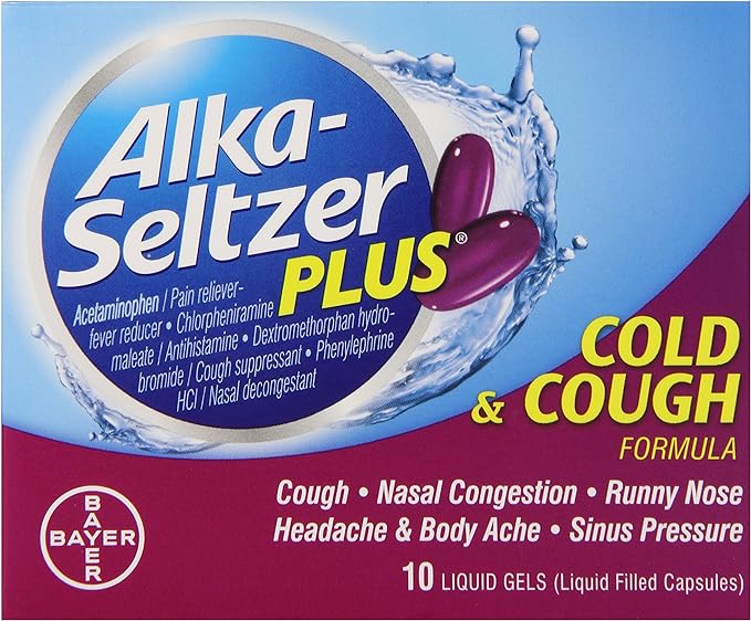 Alka-seltzer Cold/cough Liquidgel 10 Ct , Gelcap