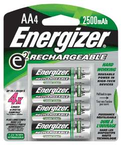 Energizer Recharg Bat Nh15bp-4 6x4 Aa , Each
