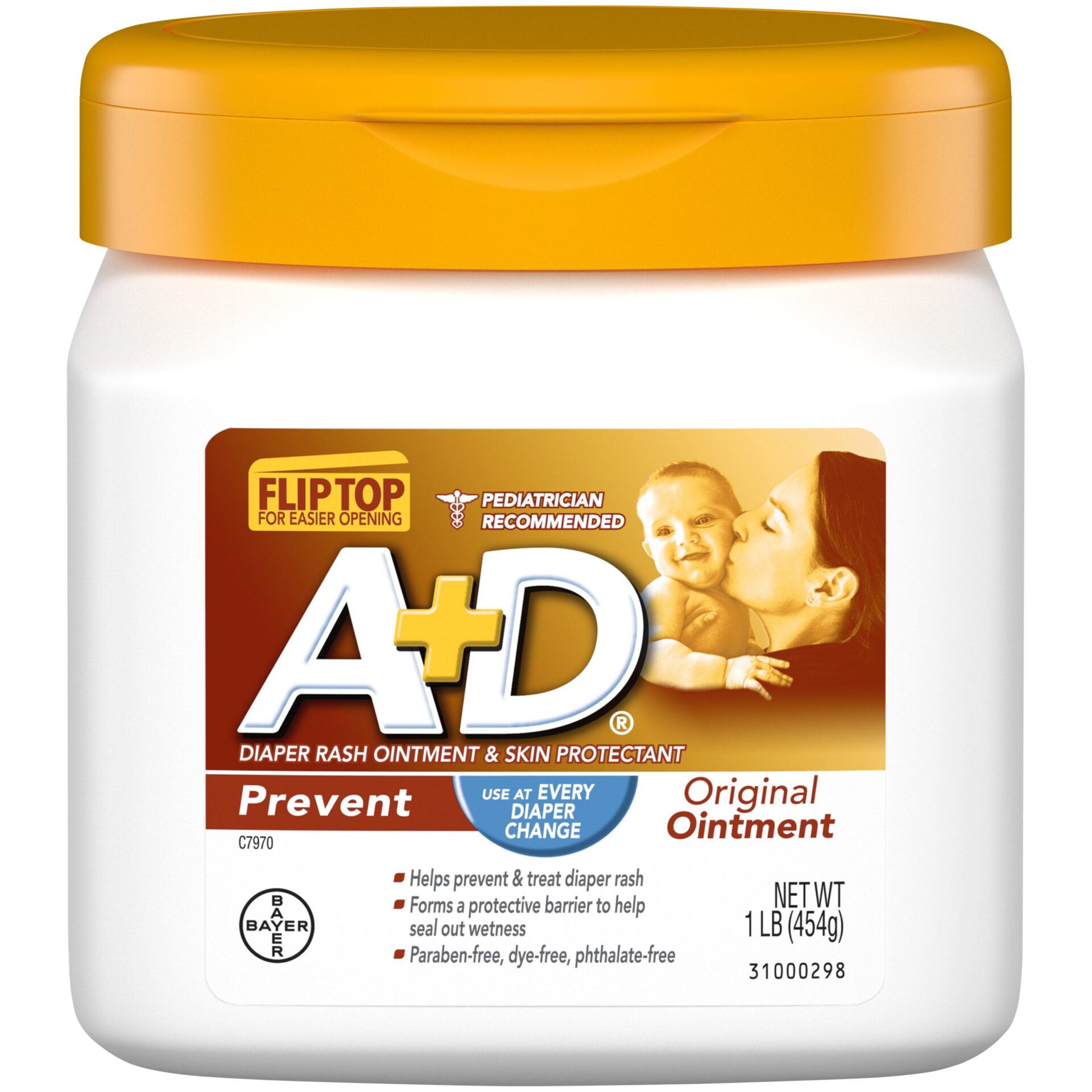 A+d Original Diaper Rash Ointment Jar 16 Oz , Ointment
