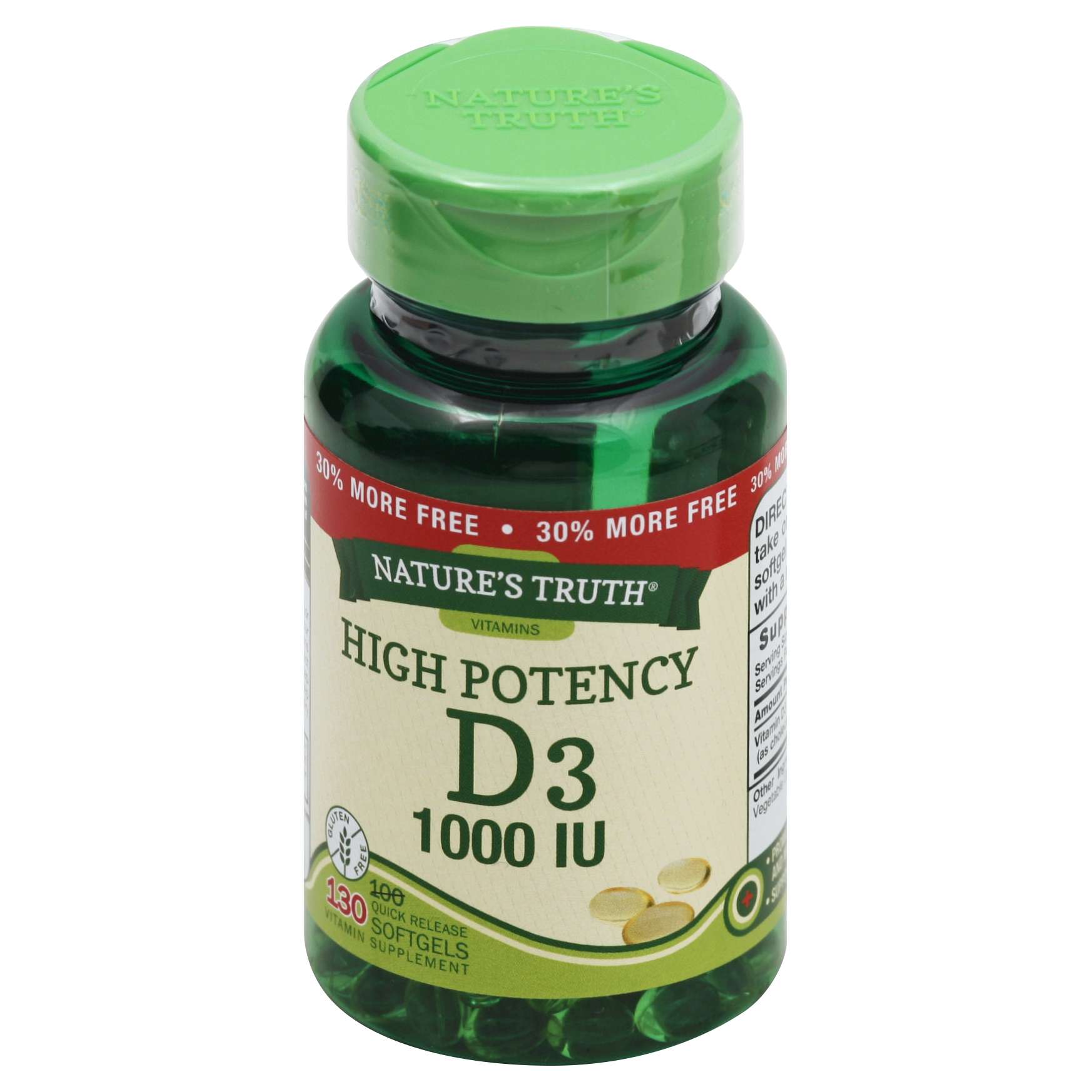 Nature's Truth Vitamin D3 High Potency 1 , Gelcap