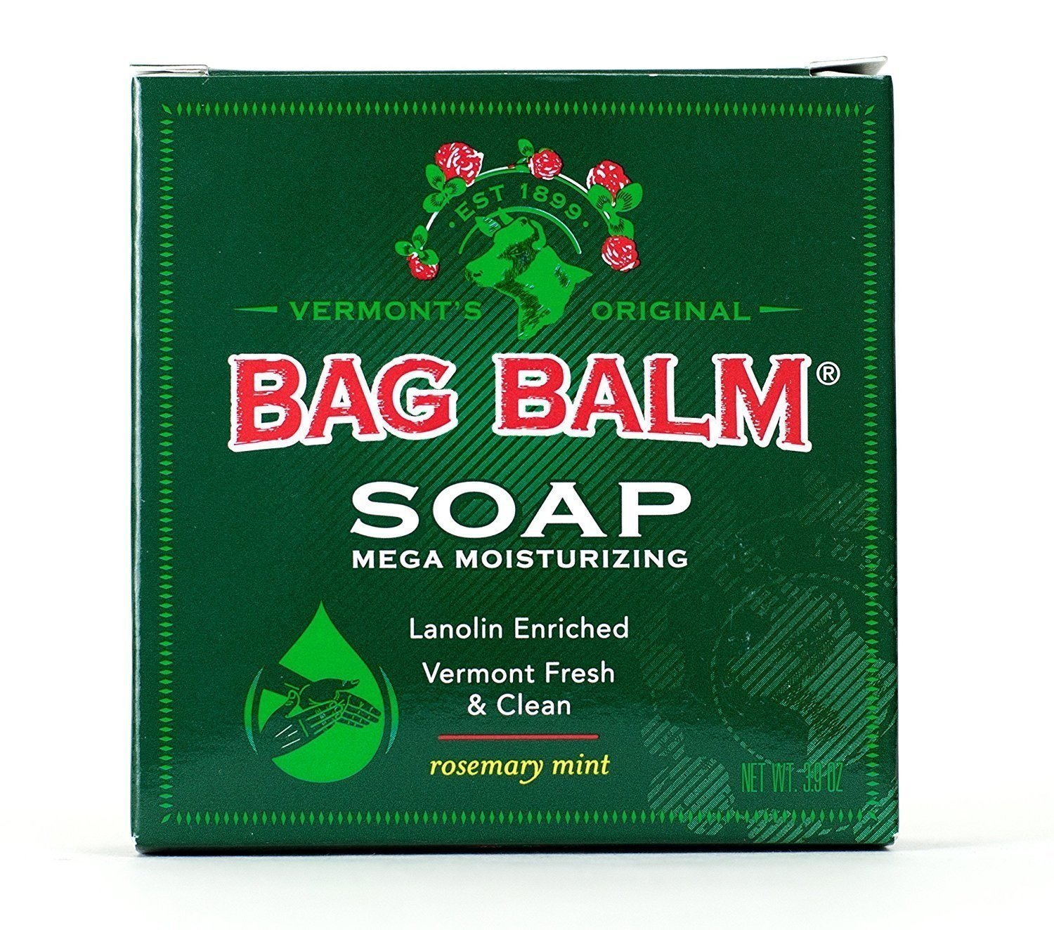 Bag Balm Moisturizing Soap Rosemary Mint 3.9 Oz , Bars