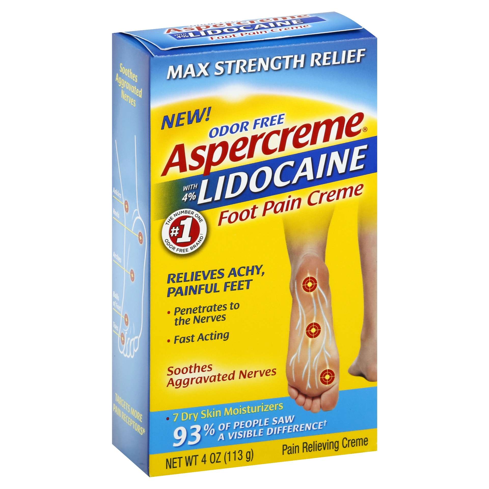 Aspercreme Cr 4% 120gm Foot , Cream