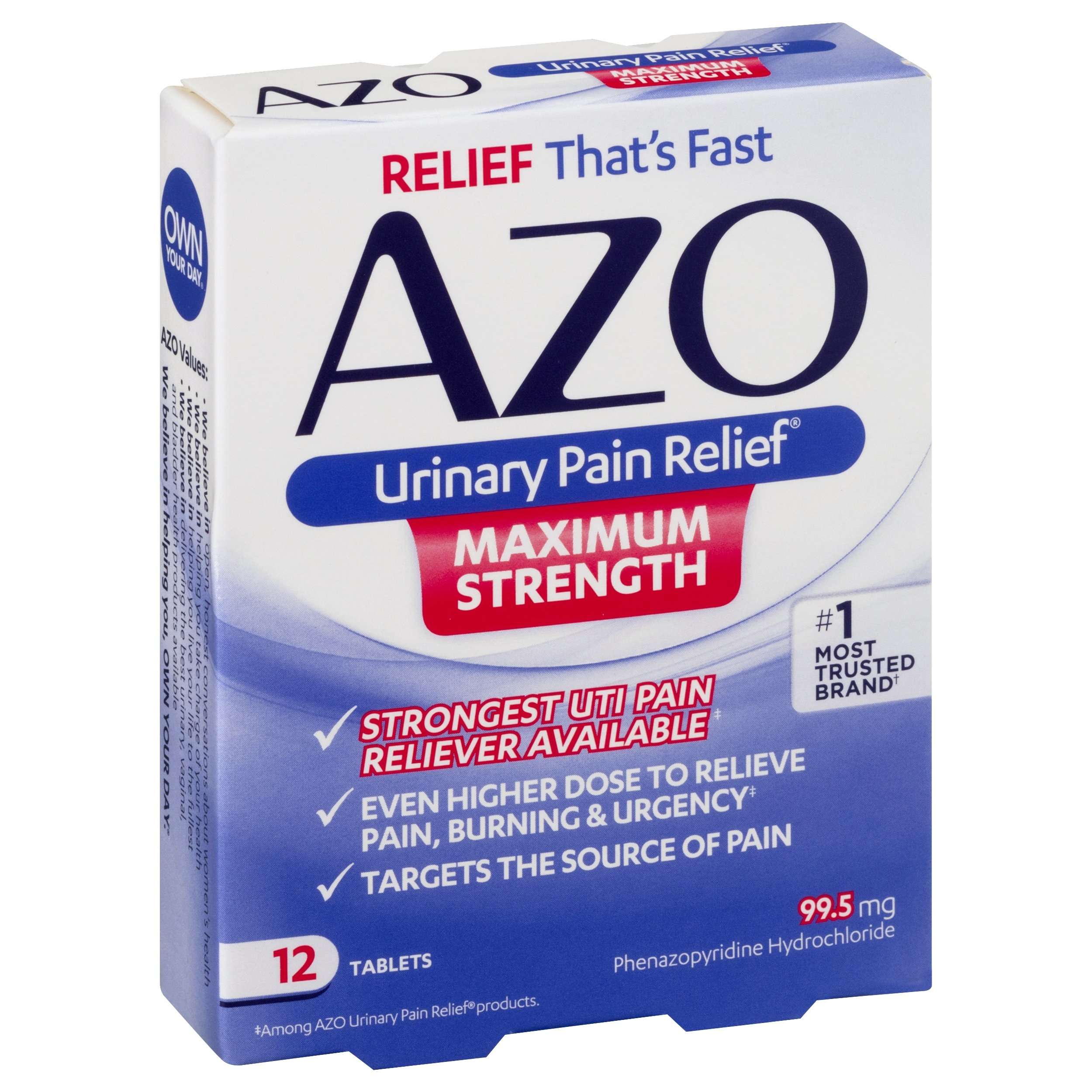 Azo Urinary Pain Relief Max Strength Tablets 12 Ct , Tablets