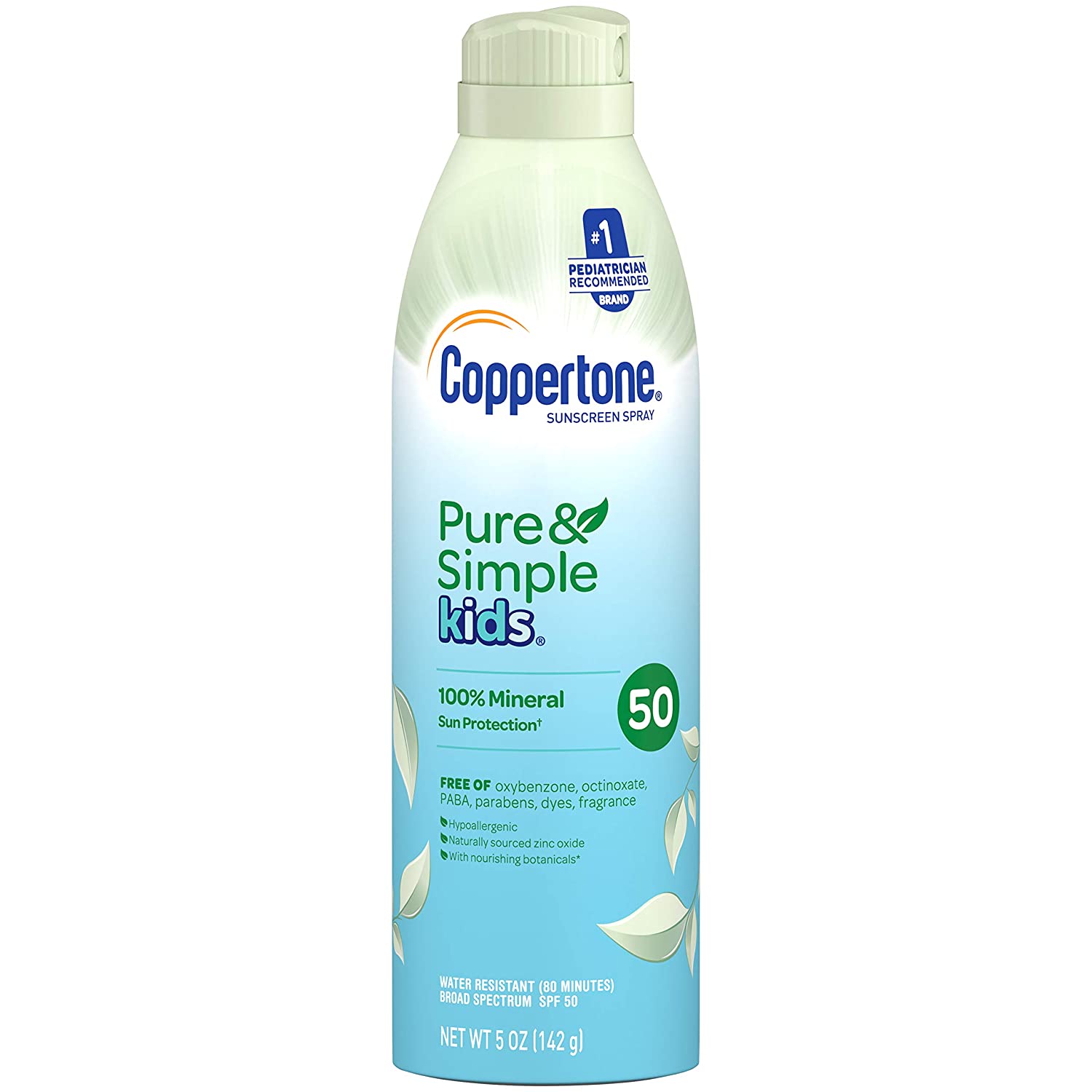 Coppertone Sunscreen Pure & Simple Kids Spf50 Spray 5 Oz , Aerosol Medical External