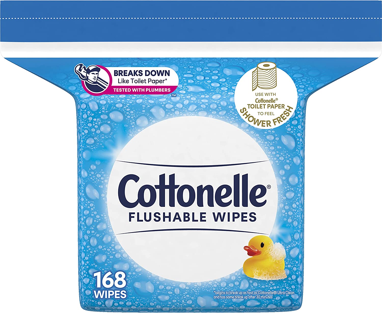 Cottonelle Flushable Wet Wipes 168 Ct (To Receive Case Equivalent Order 8) , Pads-absorbent