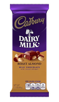 Cadbury Bar Milk Choc W/almnds 14x3.5oz , Each