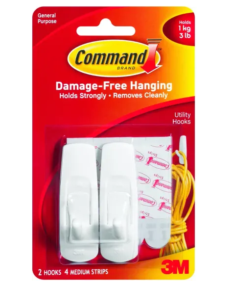 Command Adhesive Hook 2 Md , Each