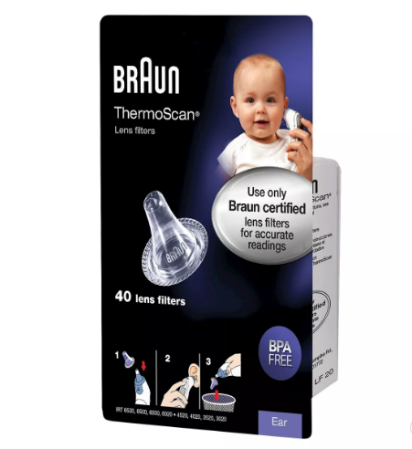 Braun Thermometer Ear Lens Filter 40 Ct , Equipment